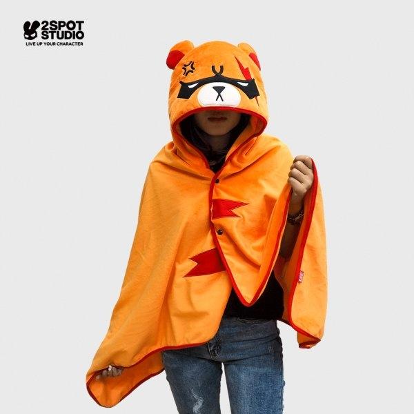 Image 60: SERIOUS KUMA HOODIE BLANKET