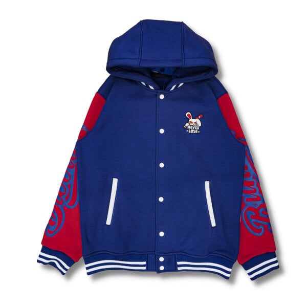 Image 41: BLOODY BUNNY (NEVER LOSE / FURY BLUE) BASEBALL JUMPER