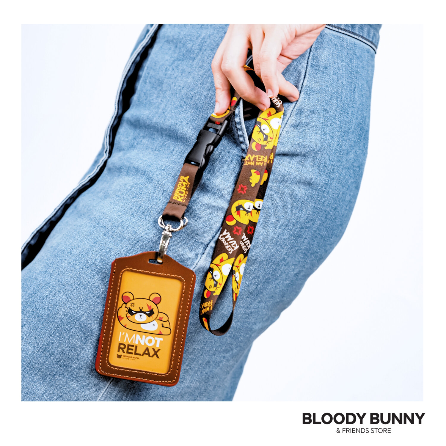 SERIOUS KUMA(NOT RELAX) NECK STRAP - BLOODY BUNNY STORE