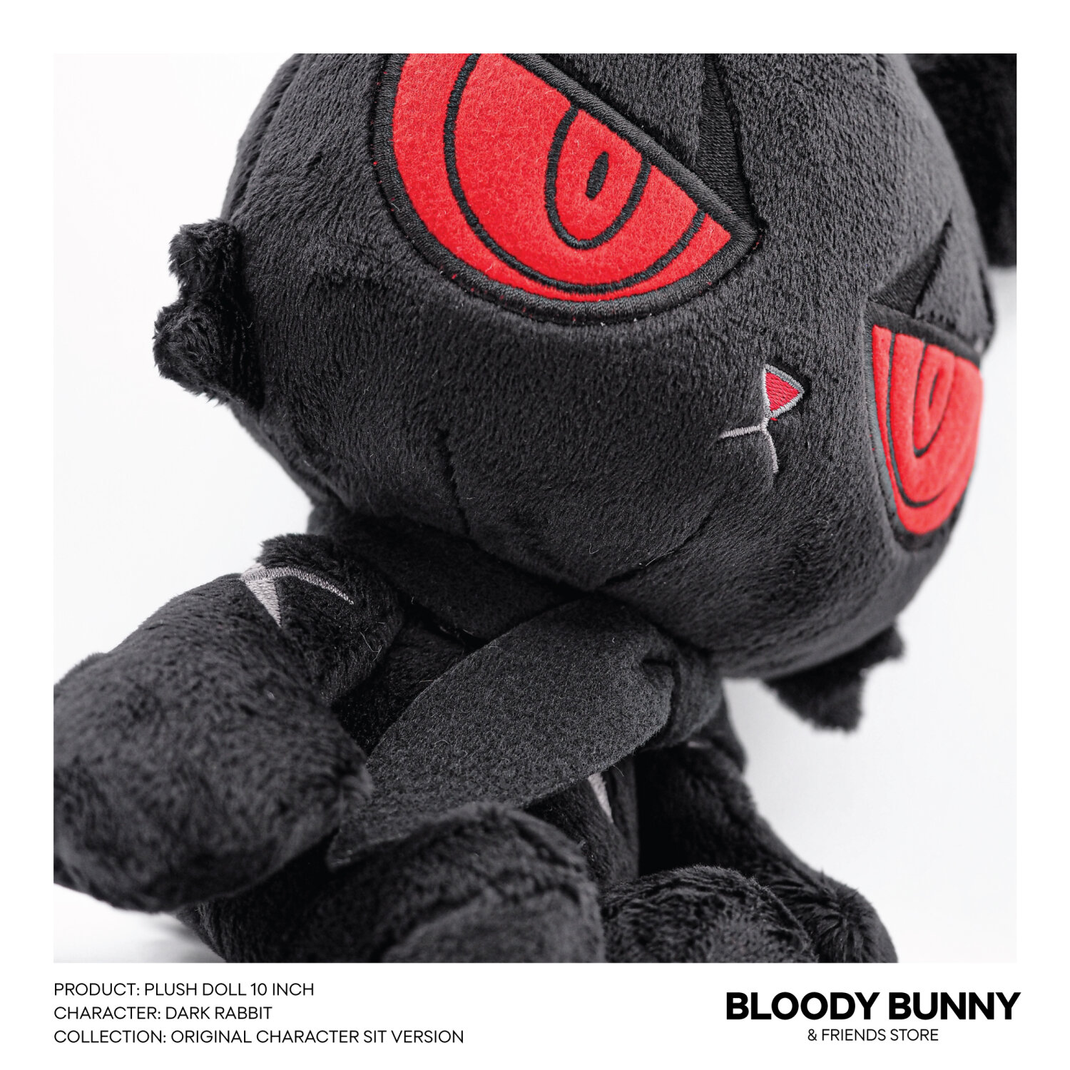 DARK RABBIT PLUSH DOLL 10 INCH - BLOODY BUNNY STORE