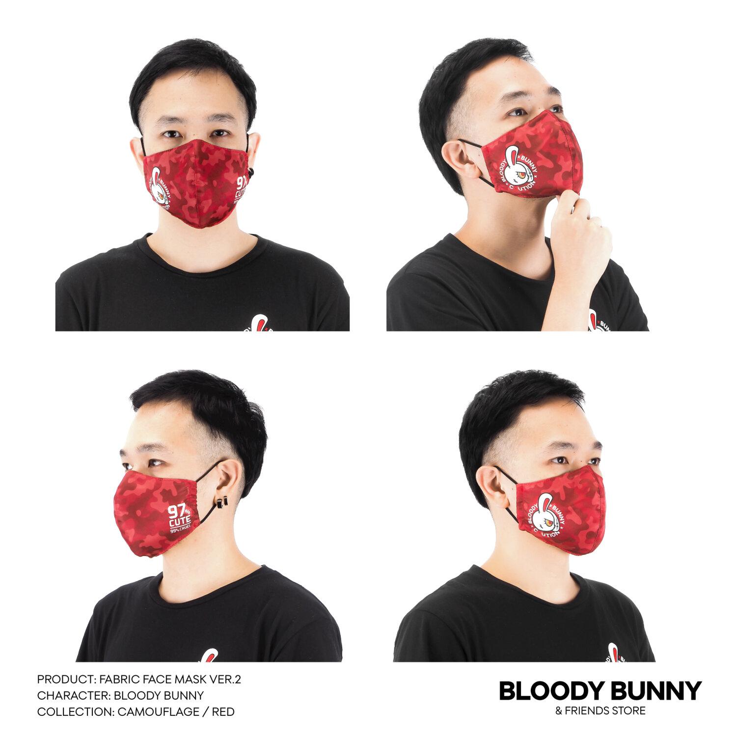 BLOODY BUNNY FACE MASK VER 2 CAMOUFLAGE RED BLOODY BUNNY STORE