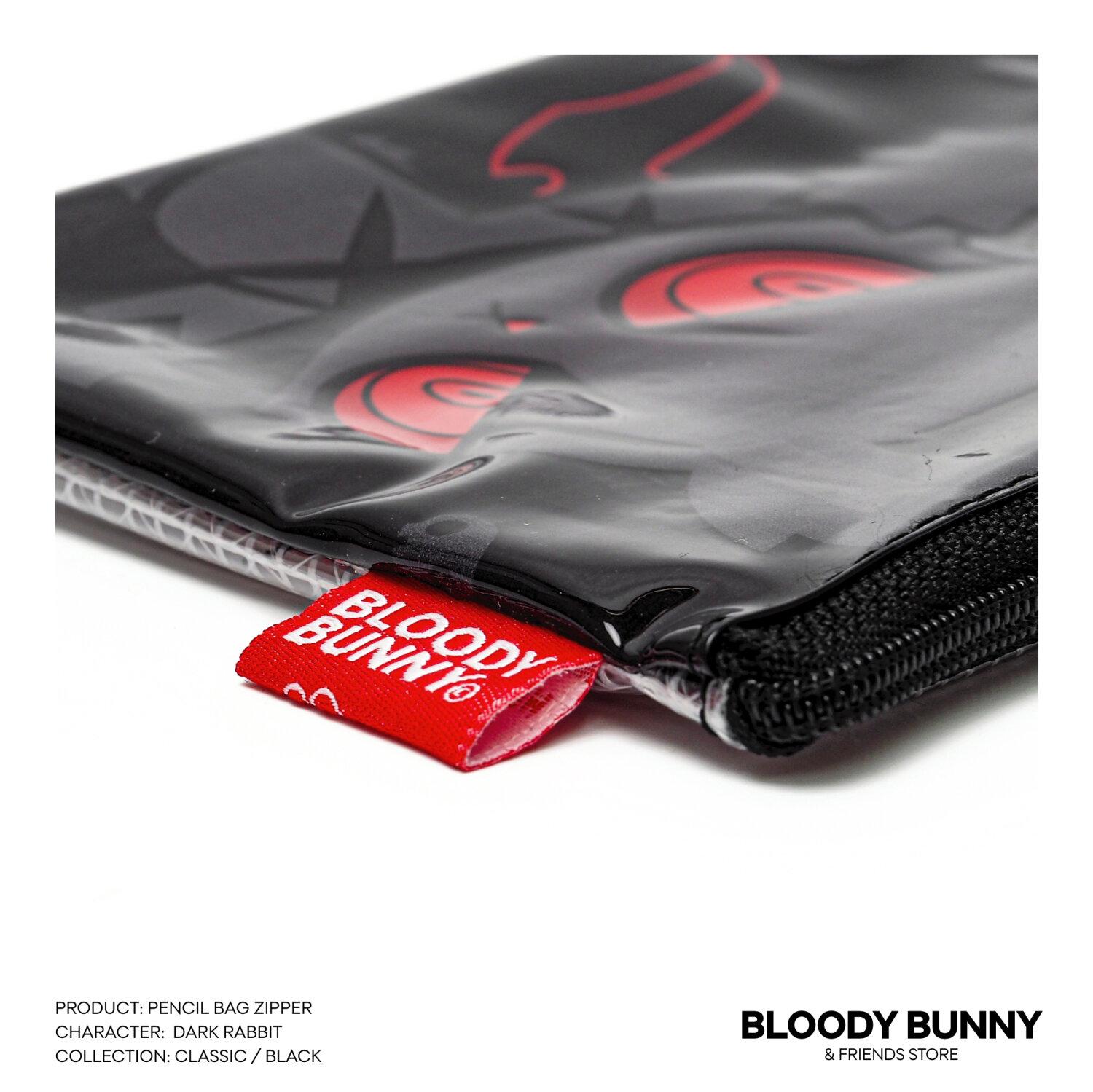 DARK RABBIT PENCIL PVC BAG (CLASSIC/BLACK) - BLOODY BUNNY STORE