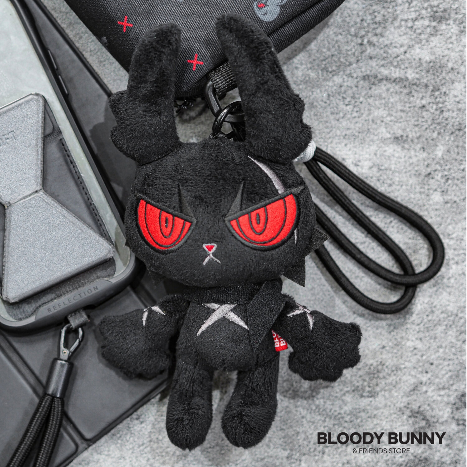 DARK RABBIT WRIST KEYCHAIN DOLL - BLOODY BUNNY STORE
