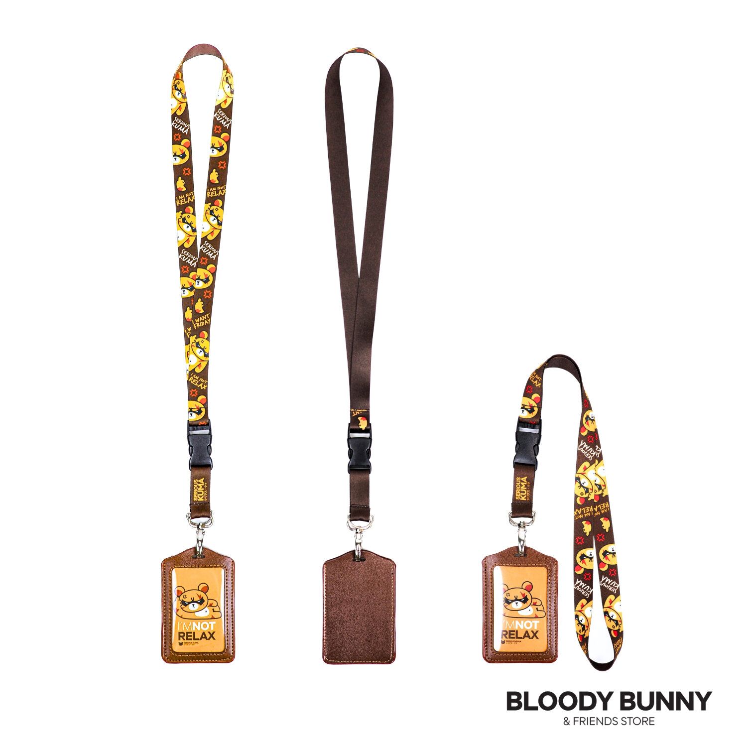 SERIOUS KUMA(NOT RELAX) NECK STRAP - BLOODY BUNNY STORE