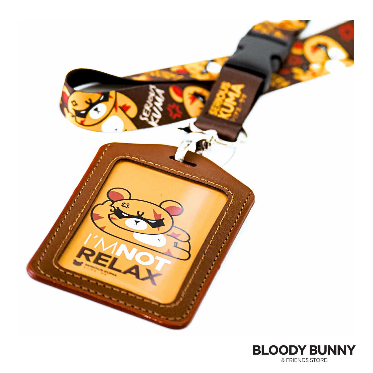 SERIOUS KUMA(NOT RELAX) NECK STRAP - BLOODY BUNNY STORE