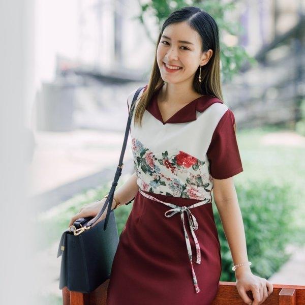 Minnie Red collar Dress