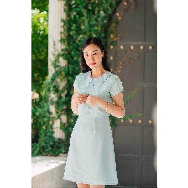 Ellen Collar Button Dress