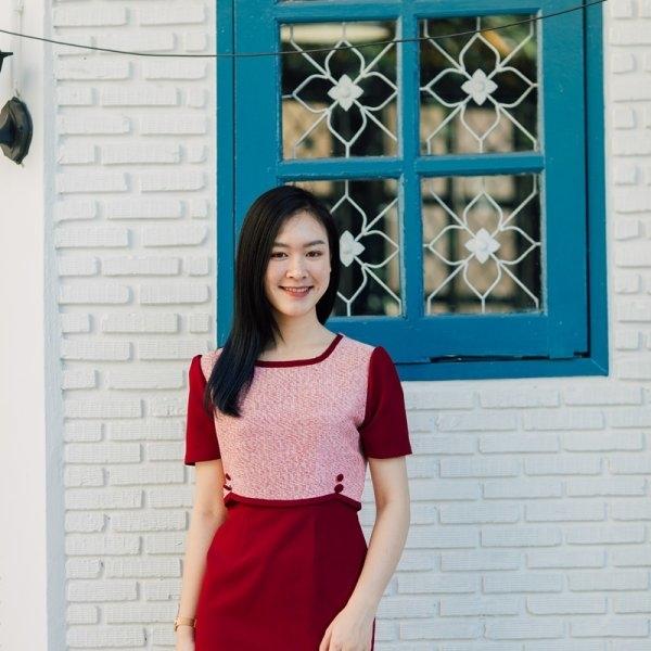 Yara Tweed Red Dress