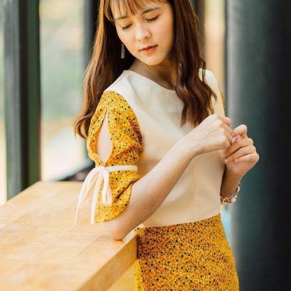 Violet Yellow Flora Dress