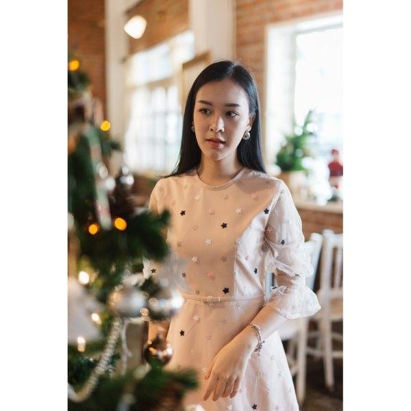 Shadi Nude Dress