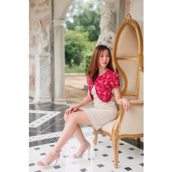 Nicole Red Flora Dress