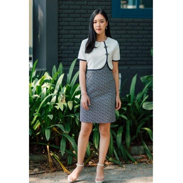 Debbie Button Dress