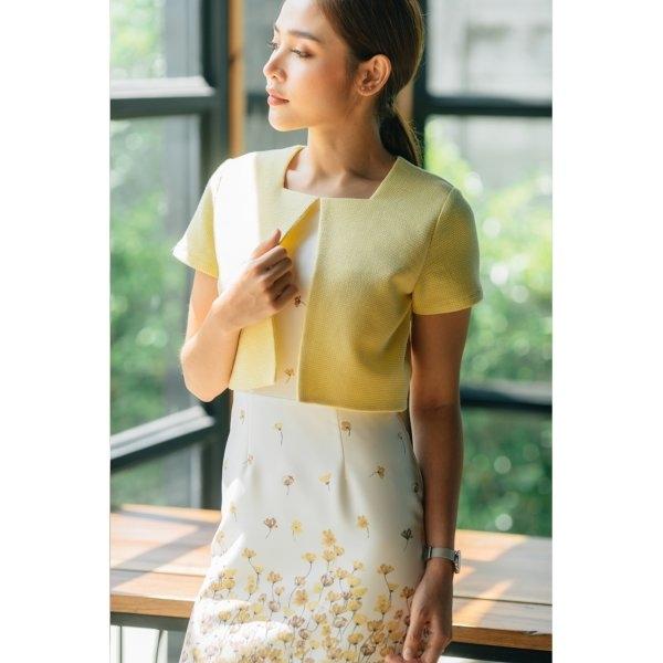 Nicole Flora Yellow Dress