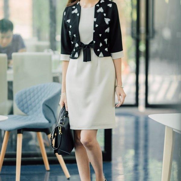 Amelia White Heart Dress