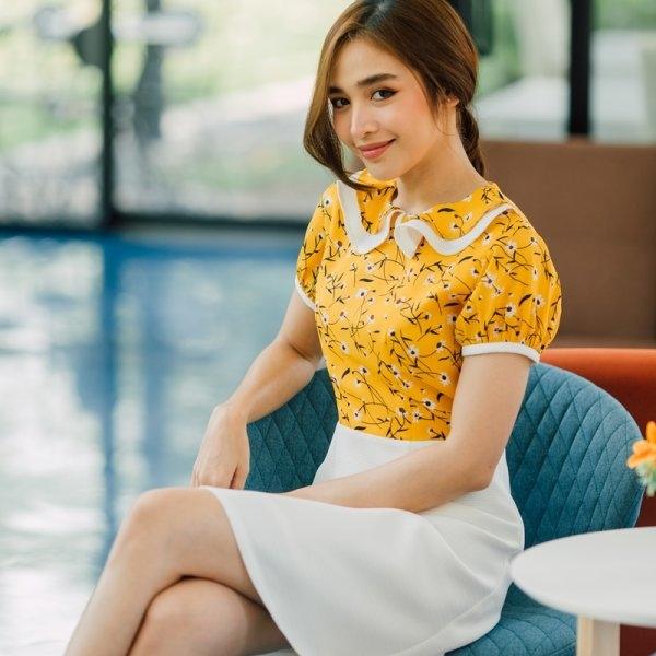 Kira White Tweed Dress