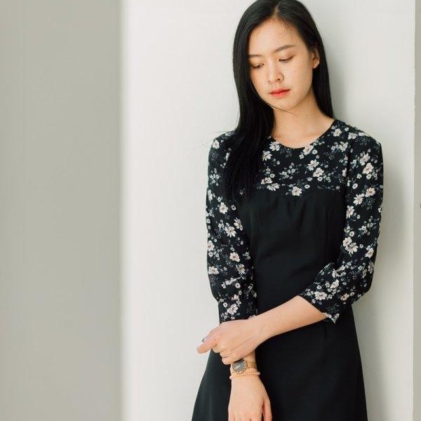 Haru Black Floral Dress
