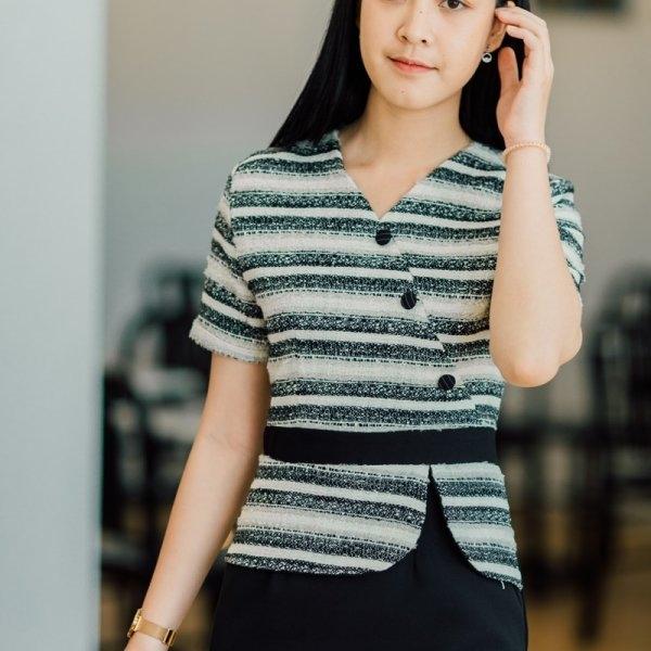 Cole Tweed Black Dress