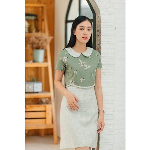 Yara Collar Tweed Dress