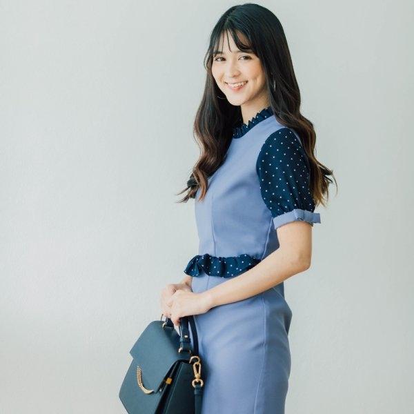 Grace Ruffle Neck Dress