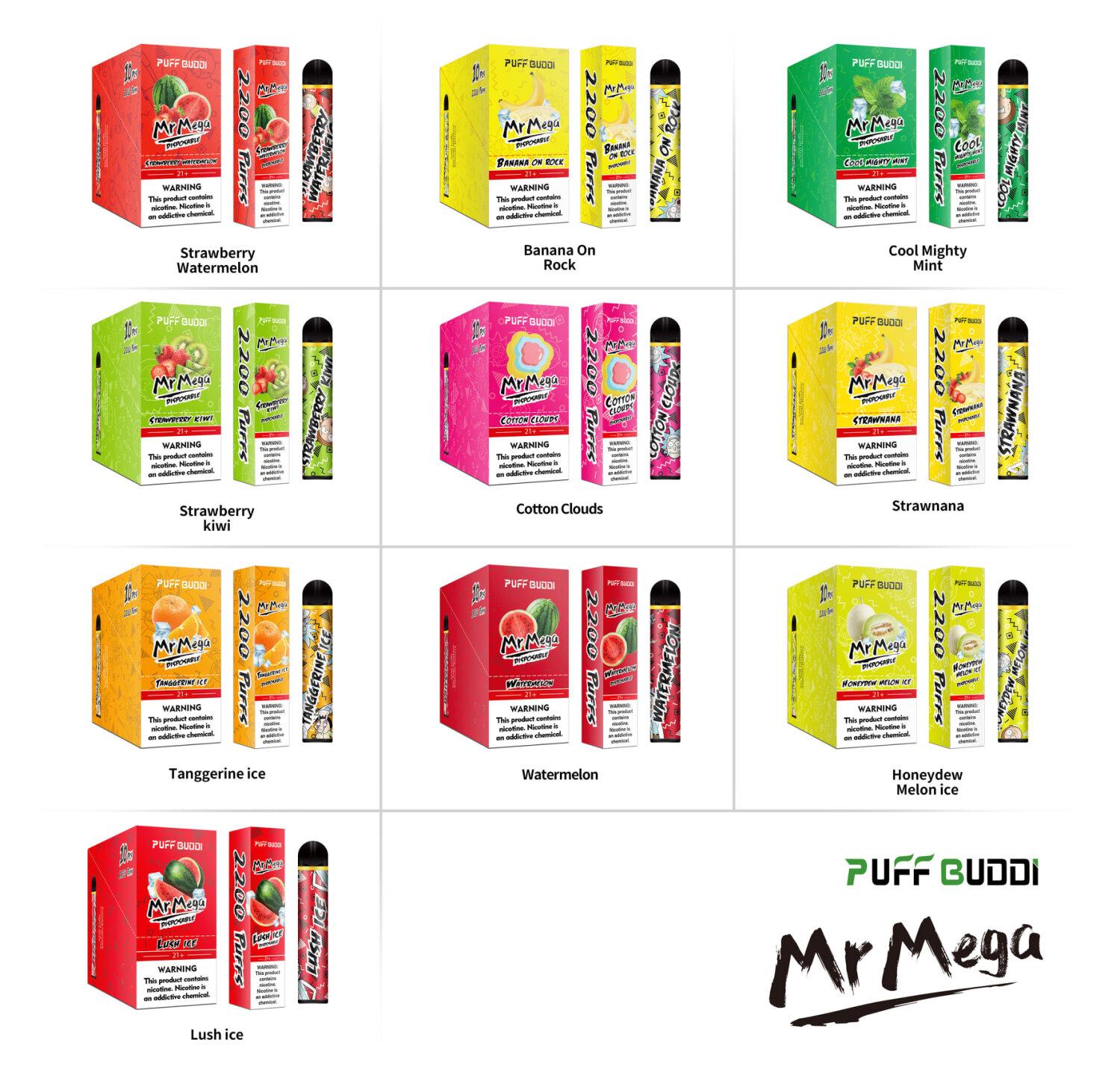 Puff Buddi Mr Mega Disposable Thaivapes ขายบุหรี่ไฟฟ้า