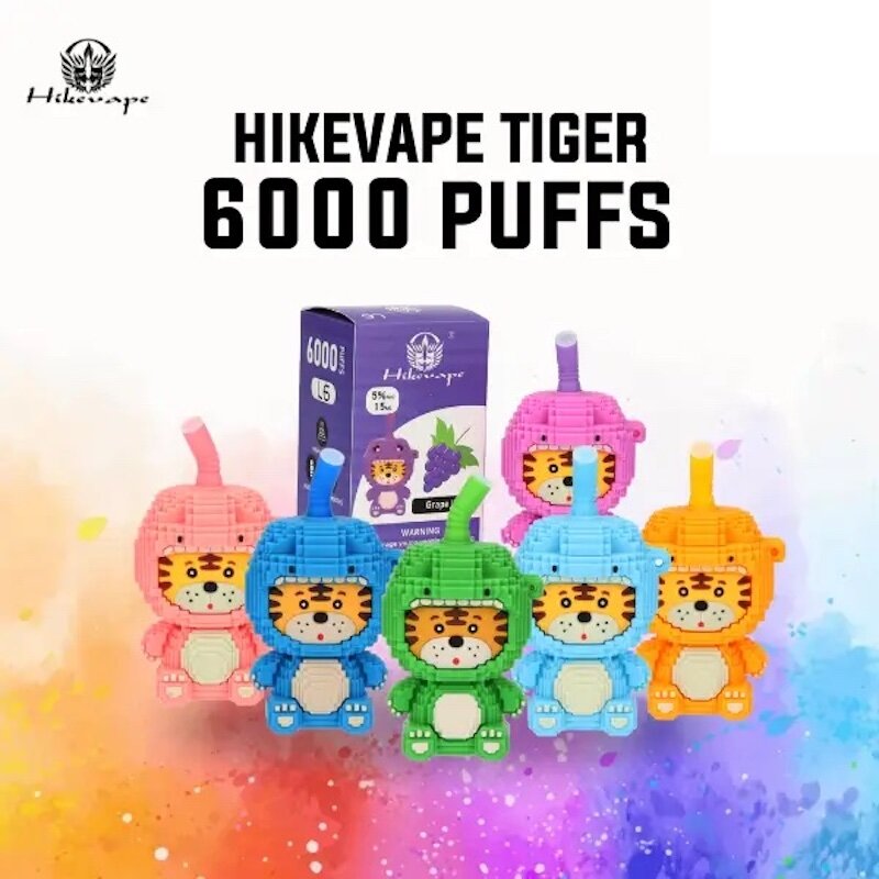 Hikevape Tiger Disposal Pod 6000 Puffs Thaivapes ขายบุหรี่ไฟฟ้า