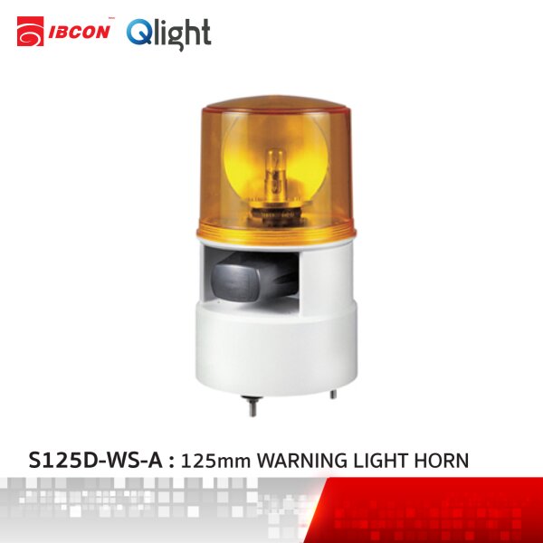 [S125DWS] Ø125mm Bulb Revolving Light & Electric Horn/ Warning sounds IBCON