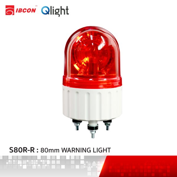 [ S80R ] Ø80mm Bulb Revolving Warning Light - IBCON