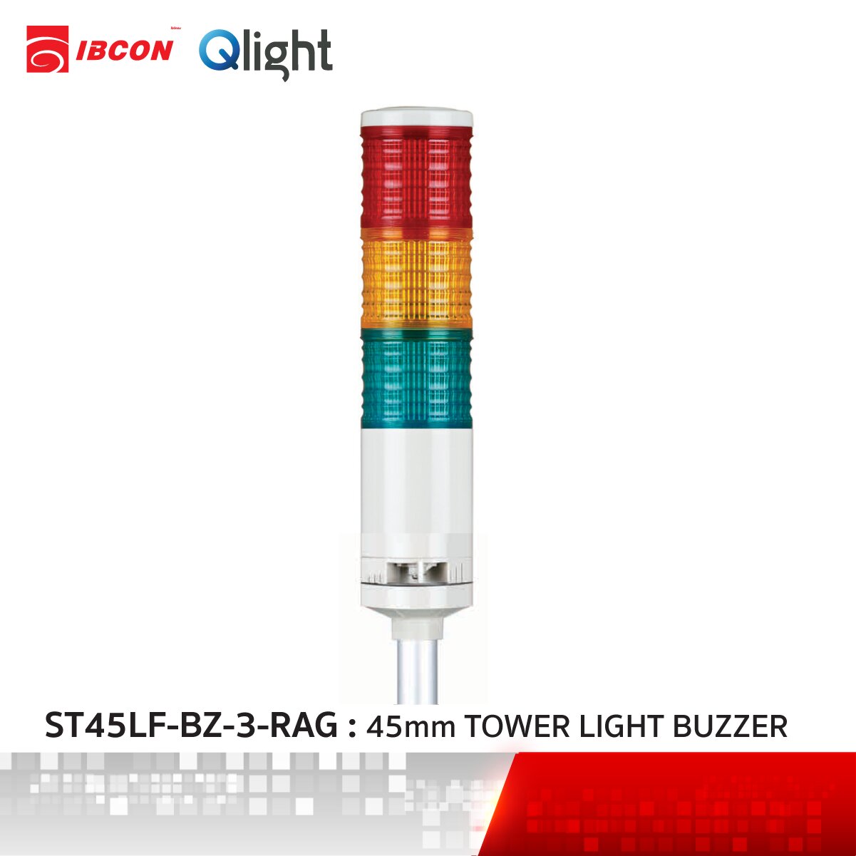 ST45LF-BZ ] Ø45mm Pole Mount Type LED Steady/Flashing Tower