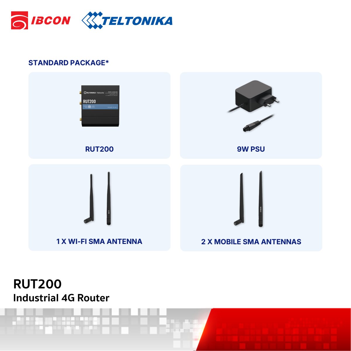 Mikrotik Routerboard Rut200 RUT200 : Industrial 4G Router - IBCON