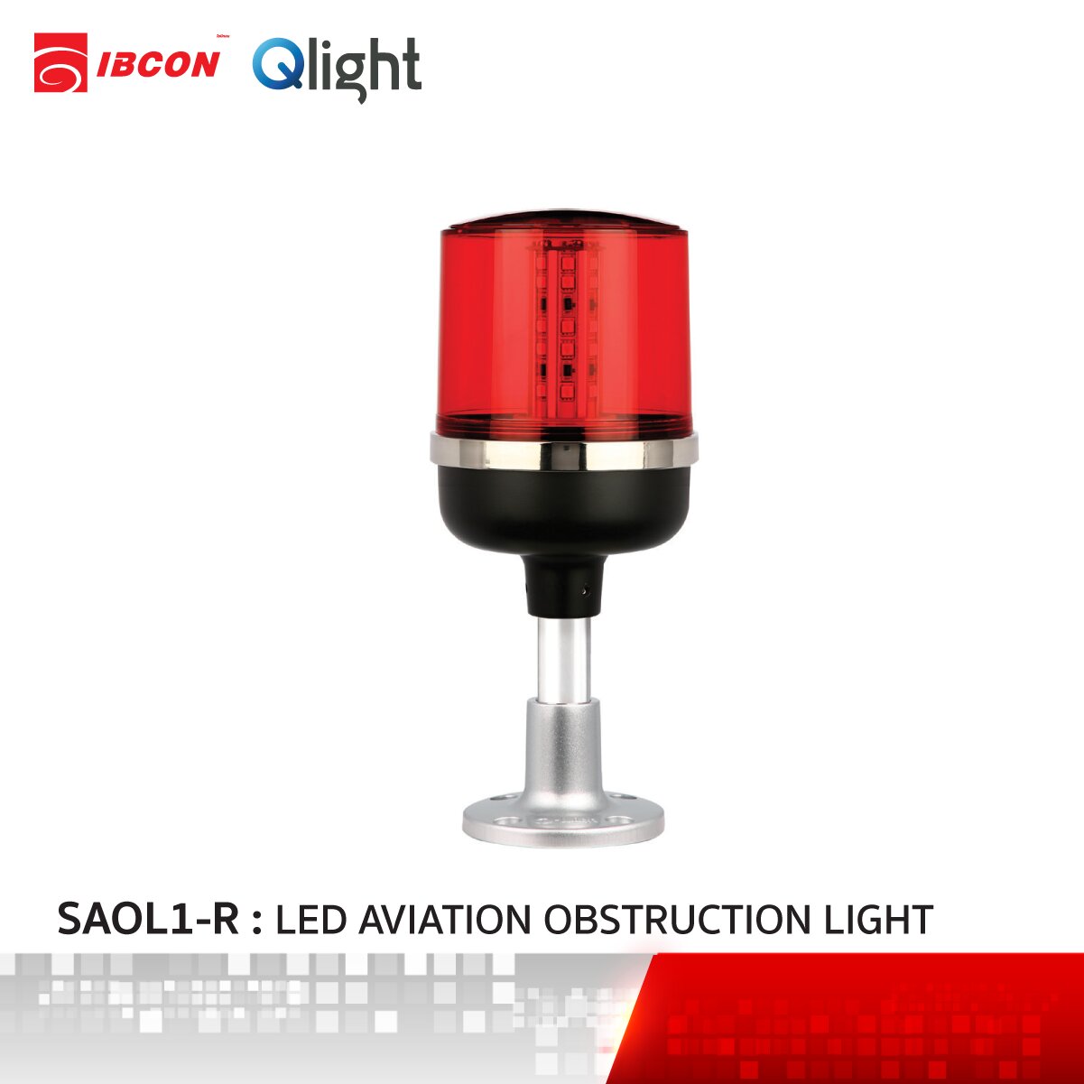 [ SAOL1 ] Ø115mm Low Intensity LED Aviation Obstruction Light - IBCON