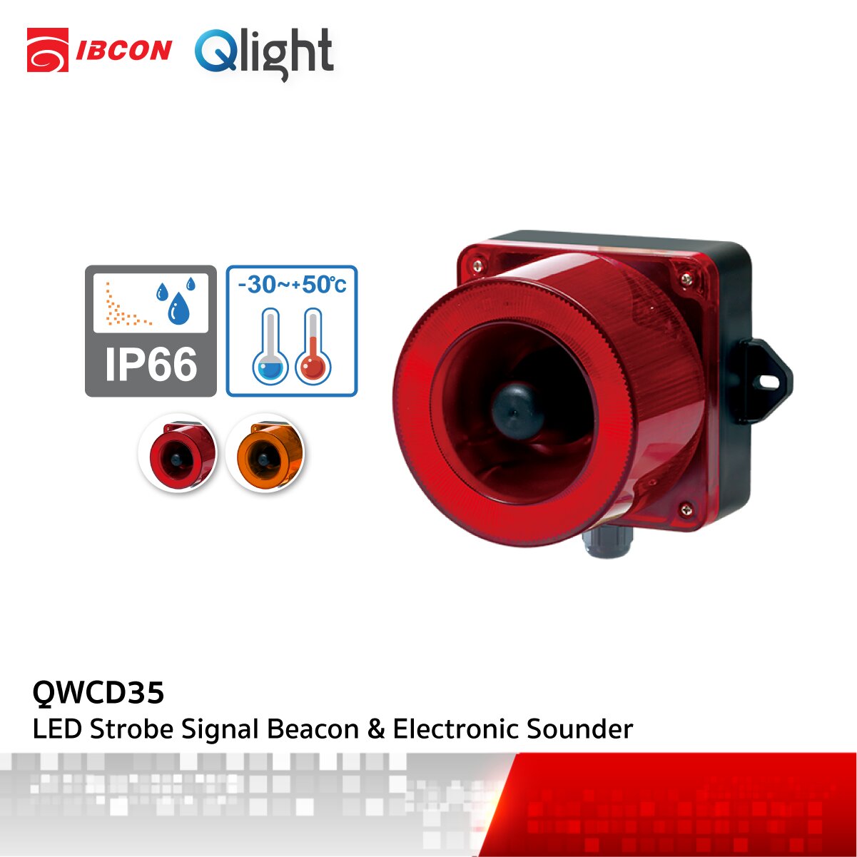 [ QWCD35 ] LED Strobe Signal Beacon & Electronic Sounder Combinations ...