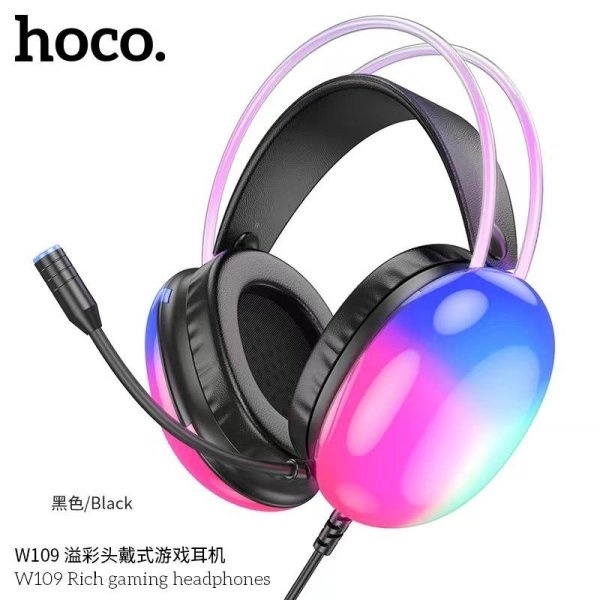 Hoco W109 หูฟังครอบหัวมีไฟ RGB เสียงดี คุยโทรศัพท์ ฟังเพลง เล่นเกมส์ มี ...