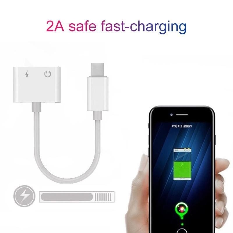 สาย otg 2 in 1 Splitter & Lightning Charger Adapter รุ่น J009 ชาร์จ