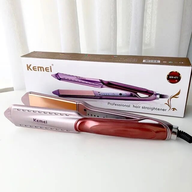 ที่หนีบผม Kemei km471 รุ่นใหม่สีโรสโกลด์ ปรับความร้อนได้ 4 ระดับ ร้อน