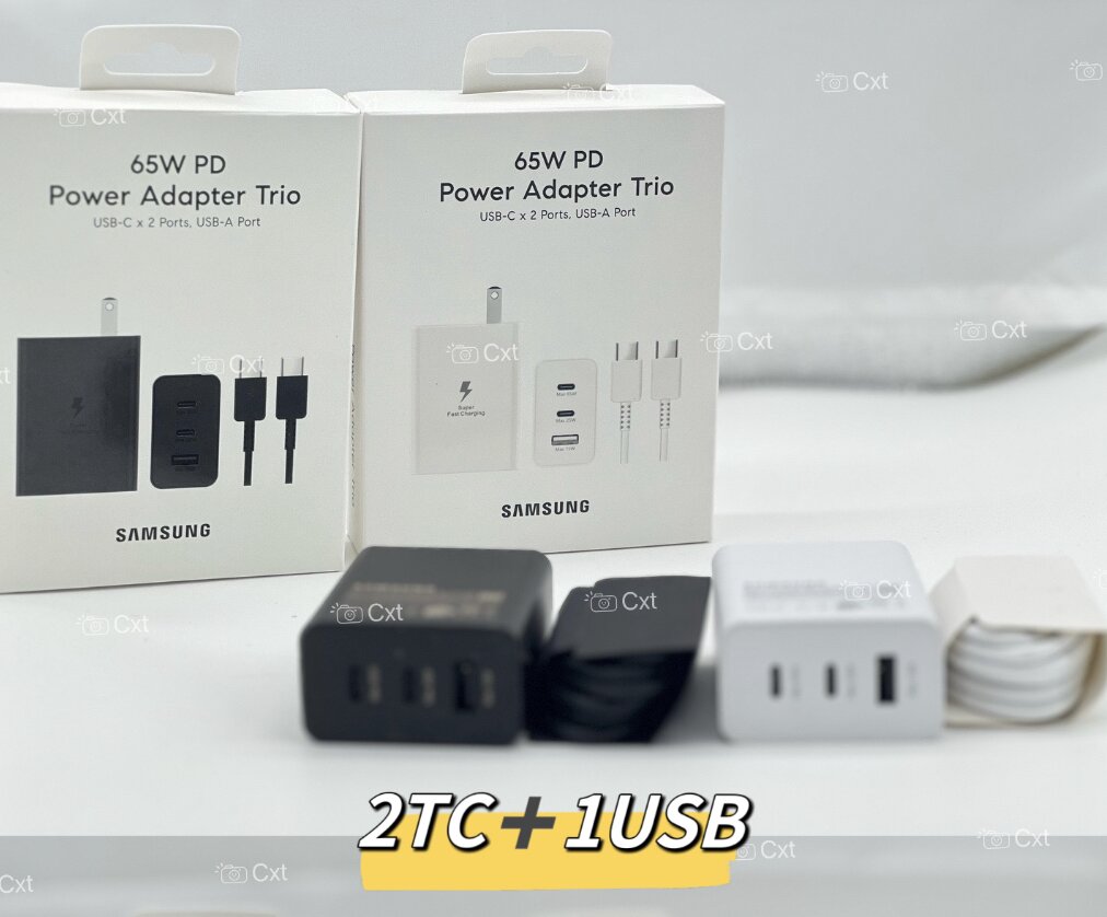 ชุดชาร์จชาร์จเร็ว type-c sumsung 2in1 65W (3 ช่อง 1USB+2PD) 652w