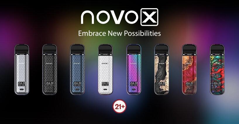 Smok Novo X บุหรี่ไฟฟ้าขนาดเล็ก พกพาง่าย ฟังก์ชั่นครบ Smok Novo X บุหรี่ไฟฟ้าขนาดเล็ก พกพาง่าย ฟังก์ชั่นครบ