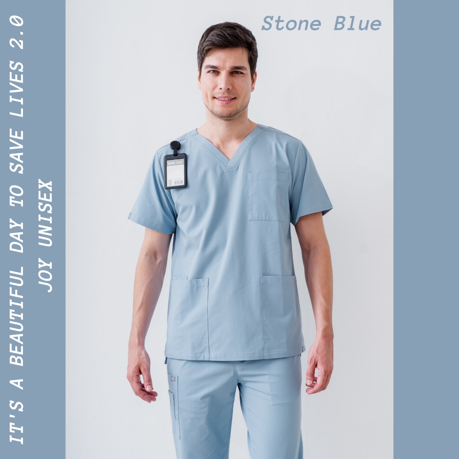 "JOY" Scrubs Top for Male PATMED