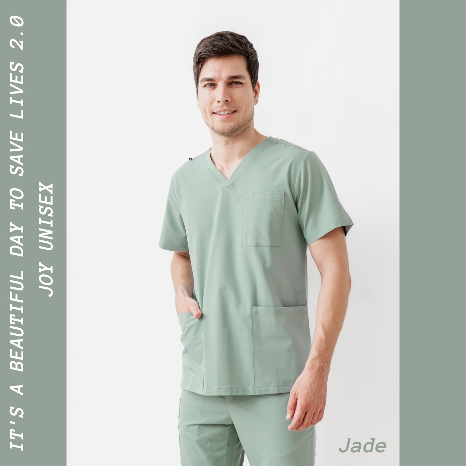 "JOY" Scrubs Top for Male PATMED