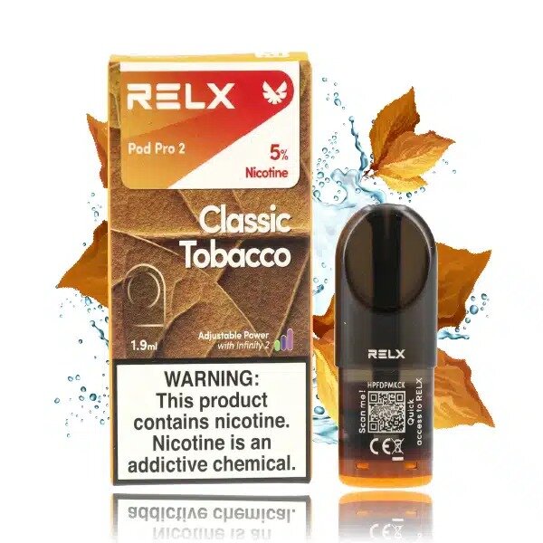 RELX Pod Pro 2 Classic Tobacco 1.9ml Nic 5%  |  RELX Infinity -  THshop24 |  2,500  Line:@THshop24