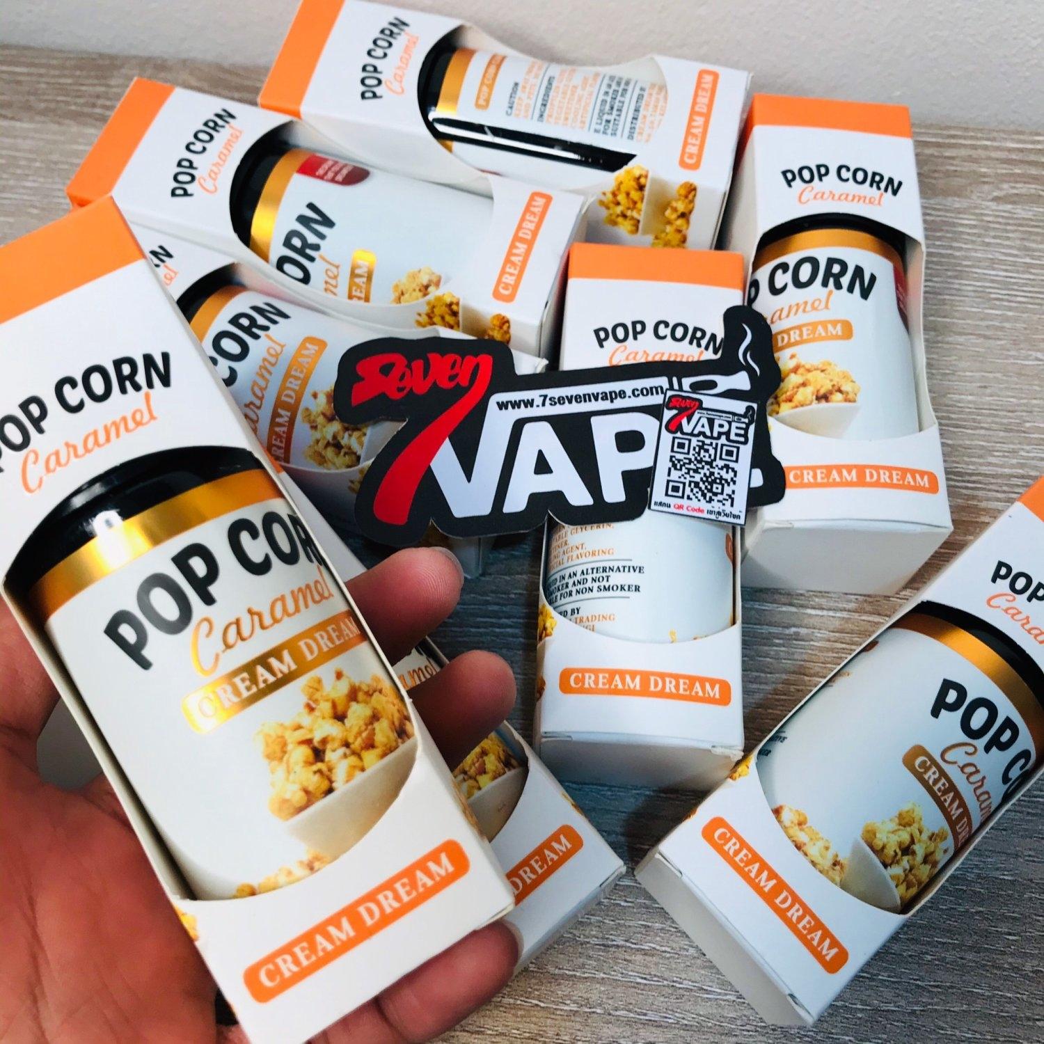 Cream Dream Popcorn Caramel Salt Nic 30ml [ แท้ ] ครีมดรีมป๊อบคอนคารา