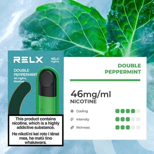 RELX POD Pro (Double Peppermint) Pod Head ELiquid 2ml Nic 4.6 [ แท้