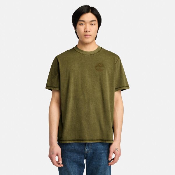 Timberland NEW BOX FIT BADGE CREW NECK BLACK FOREST GREEN 