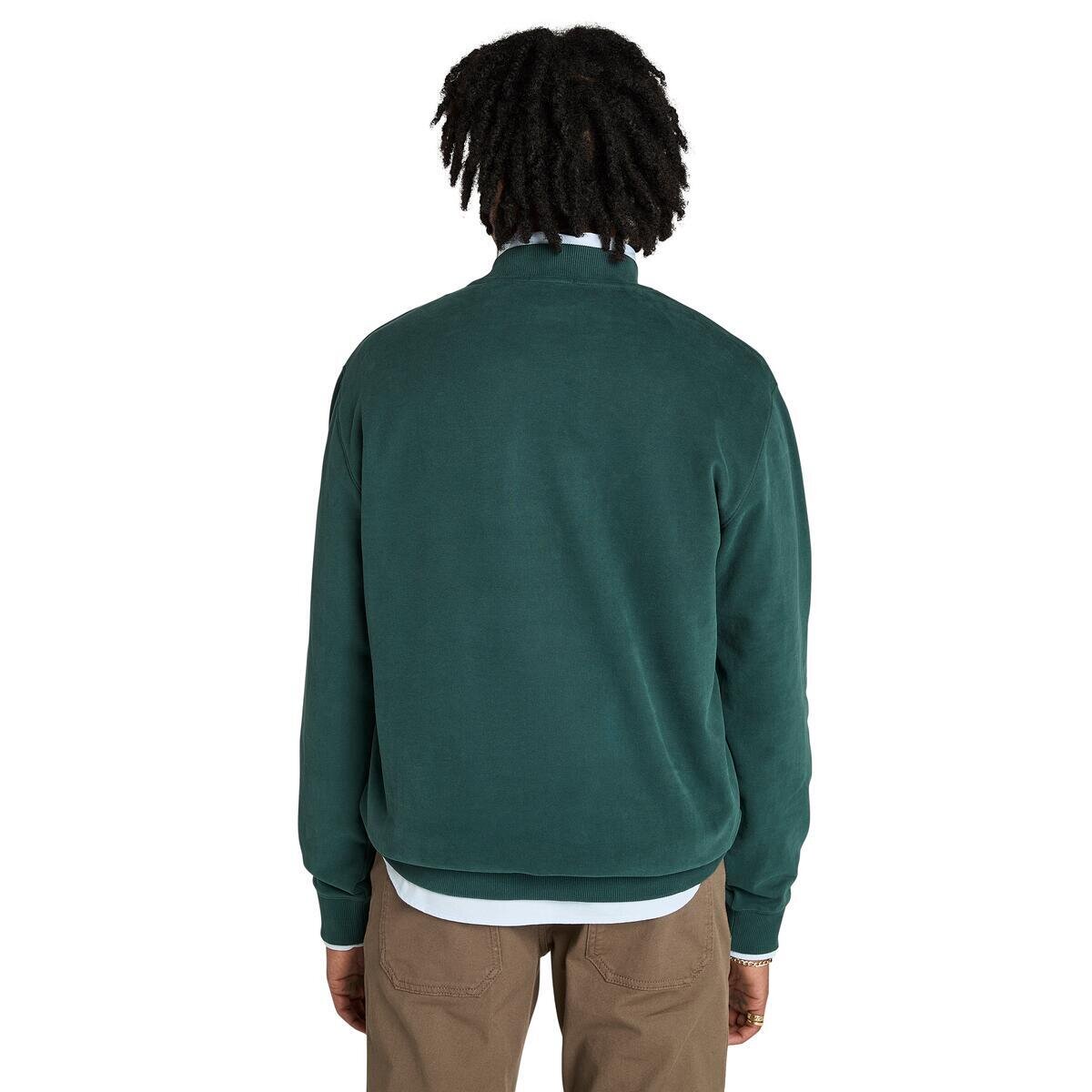 Timberland LEATHER BADGE CREWNECK SWEATSHIRT Authentic fit Green 