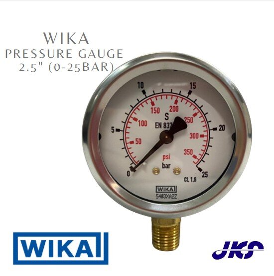 Wika Pressure Gauge 2.5" (025Bar) บริษัท เจ เค เอส อินเตอร์เนชั่นแนล