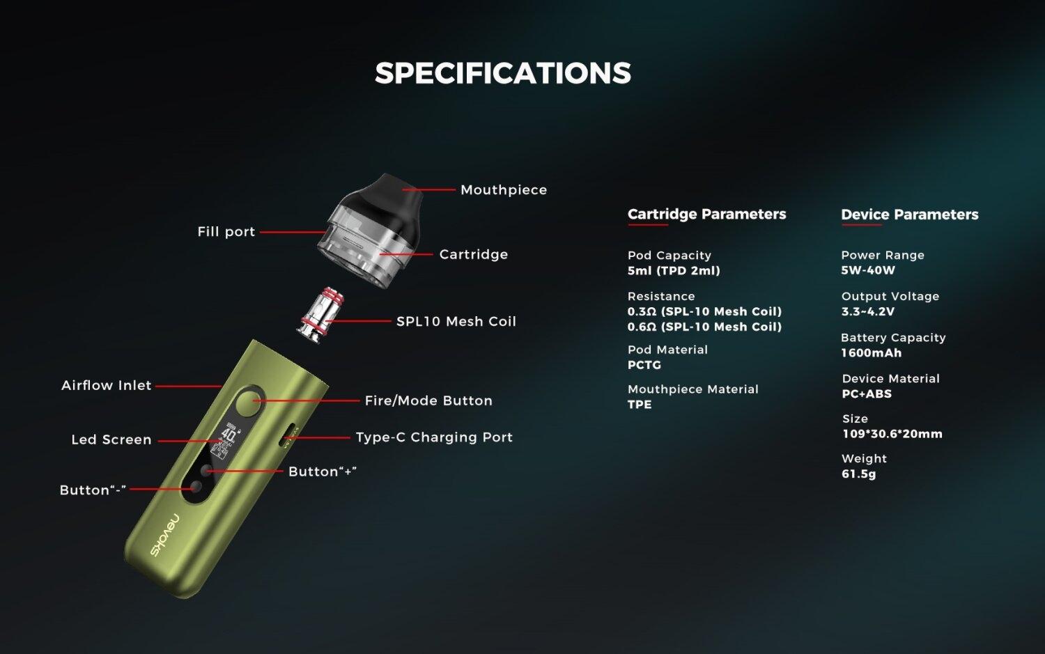 Nevoks Feelin X Pod Kit - บุหรี่ไฟฟ้า น้ำยาบุหรี่ไฟฟ้า Pod System