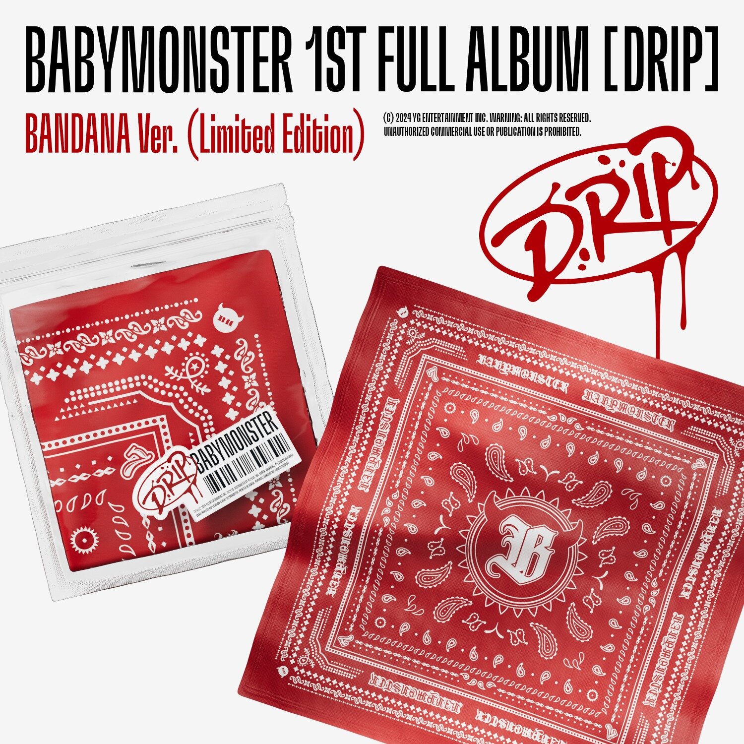 BABYMONSTER 1st FULL ALBUM [DRIP] BANDANA Ver. (Limited