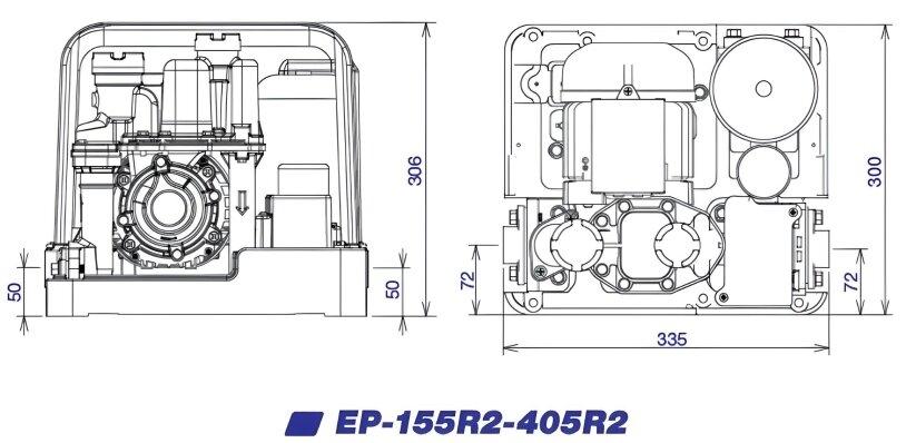 MITSUBISHI EP-155R2 ปั๊มน้ำอัตโนมัติแรงดันคงที่ 1 x 1 นิ้ว 150 วัตต์ ...