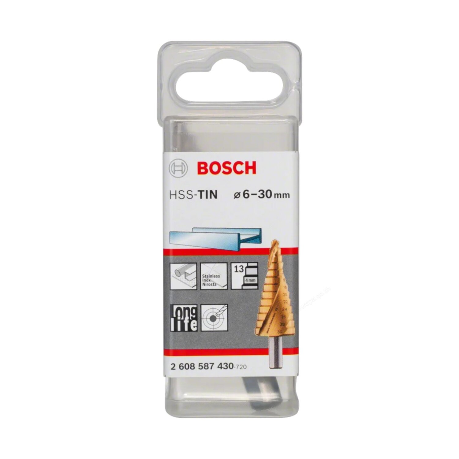 BOSCH 2608587430 ดอกสว่านขั้นบันได (Step Drill) Titanium 13 Step ขนาด 6 ...