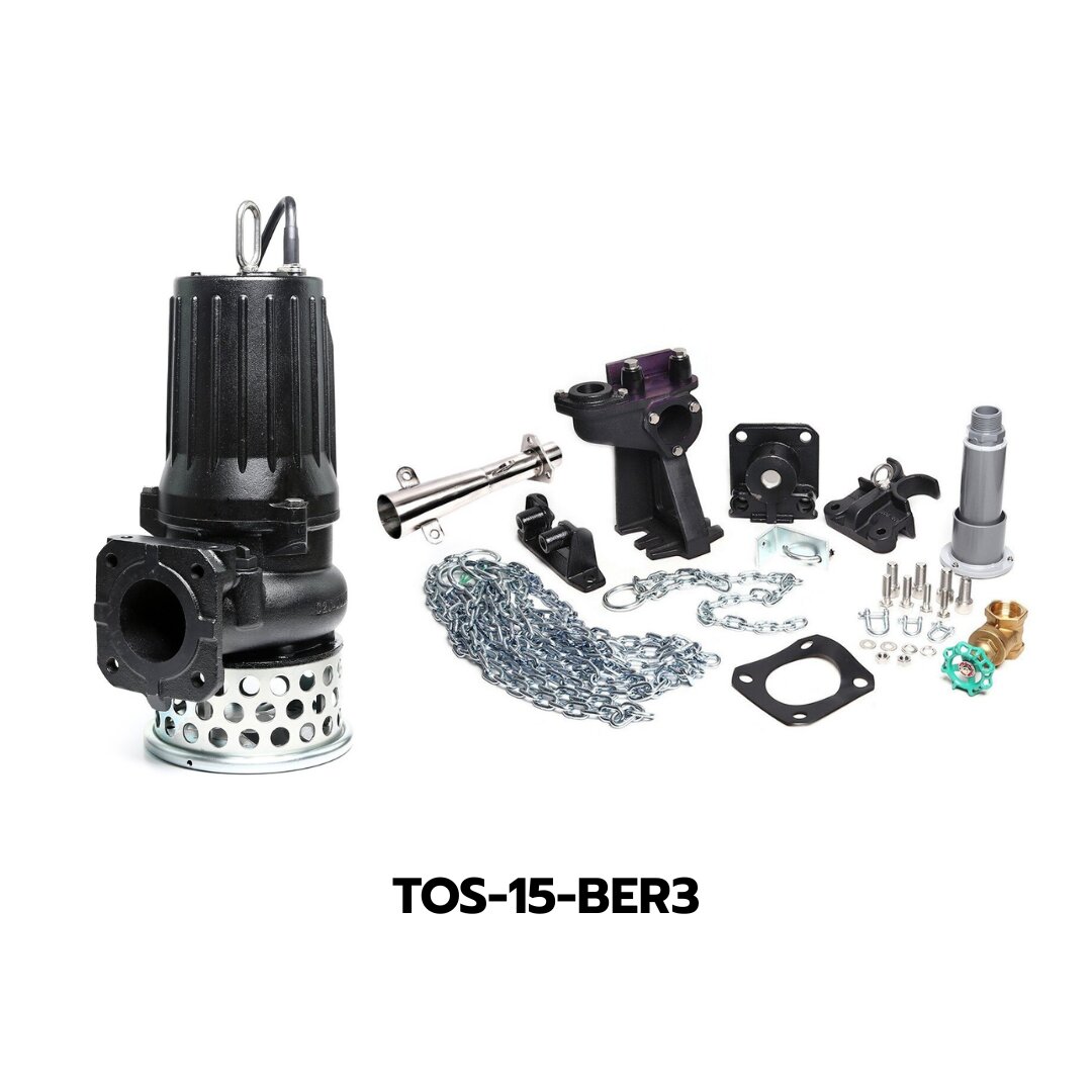 (SET) TSURUMI TOS-15-BER3 [Guide Rail Fitting] : ปั๊มเติมอากาศในน้ำ ...