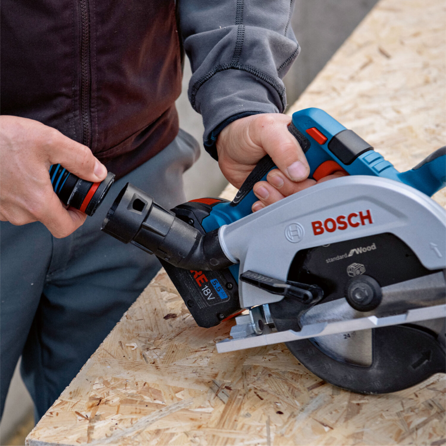 06016C12L1 BOSCH GKS 185-LI เลื่อยวงเดือนไร้สาย 18V. (เครื่องเปล่า ...
